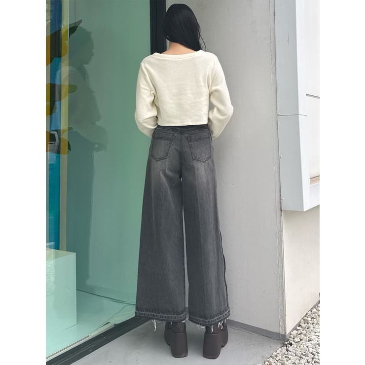 サイドZIPスリットワイドデニム【セットアップ着用可】 | MURUA | 詳細画像27 