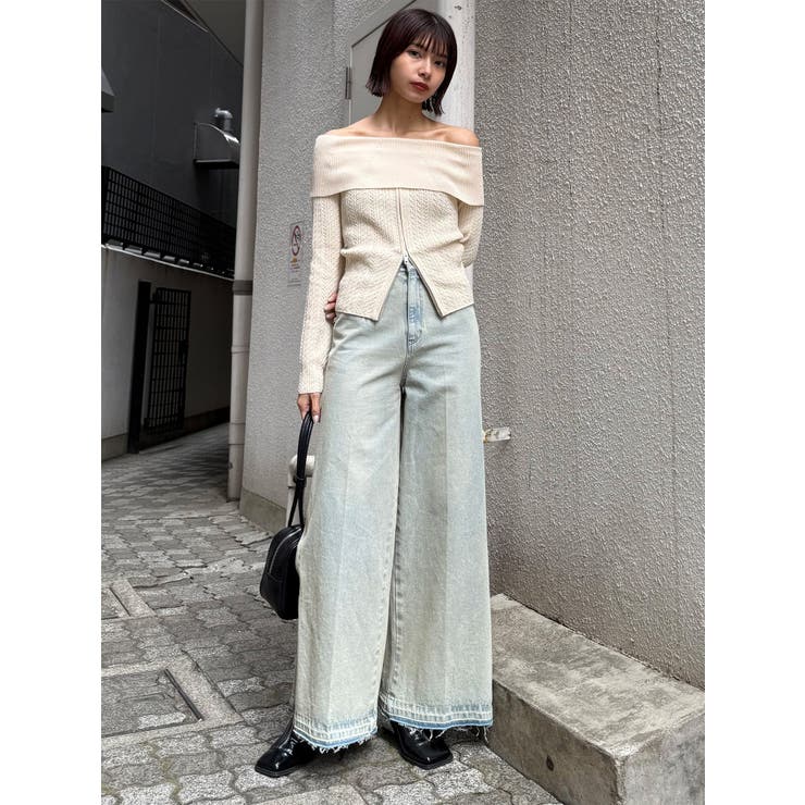 サイドZIPスリットワイドデニム【セットアップ着用可】 | MURUA | 詳細画像28 