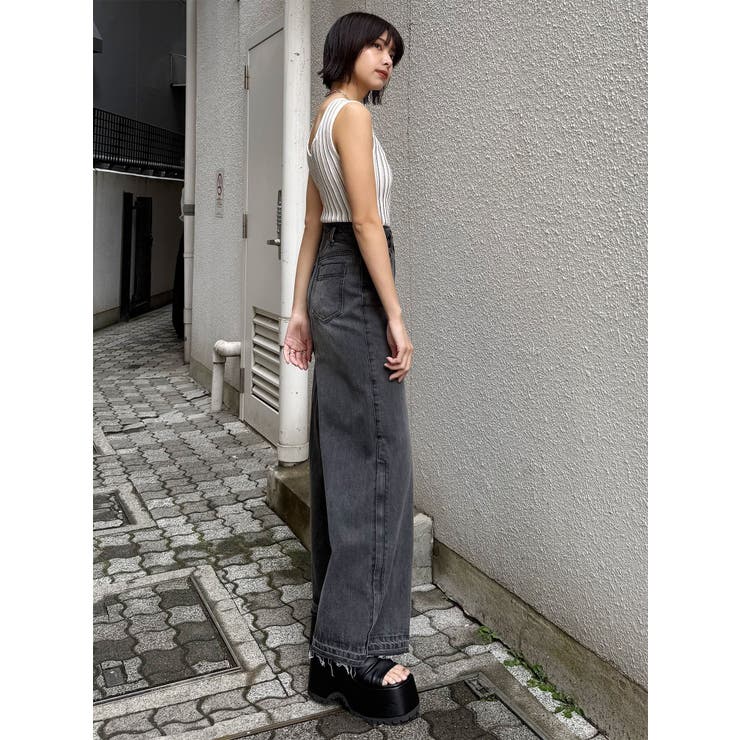 サイドZIPスリットワイドデニム【セットアップ着用可】 | MURUA | 詳細画像31 