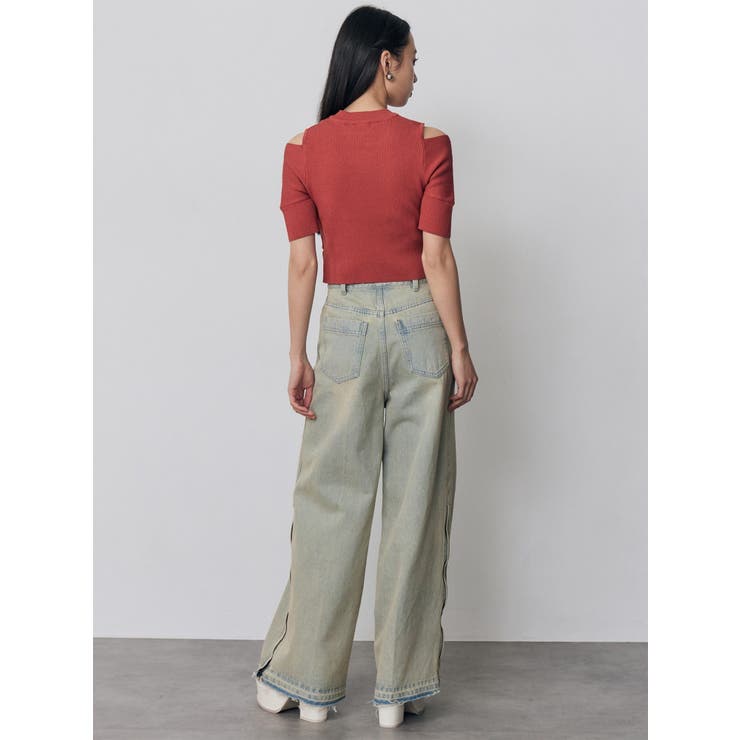 サイドZIPスリットワイドデニム【セットアップ着用可】 | MURUA | 詳細画像8 