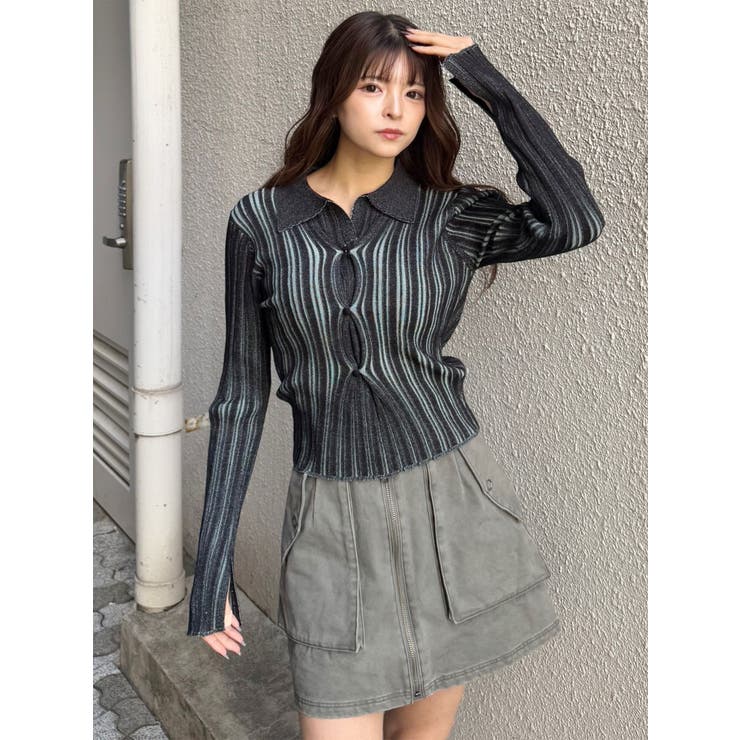 フロントピンチニット | MURUA | 詳細画像2 