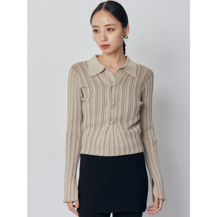 フロントピンチニット | MURUA | 詳細画像3 