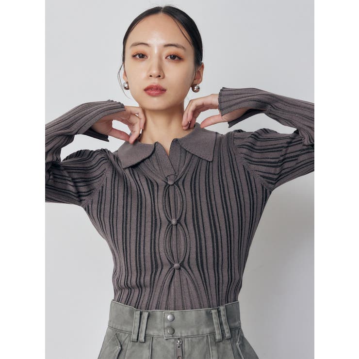 フロントピンチニット | MURUA | 詳細画像4 