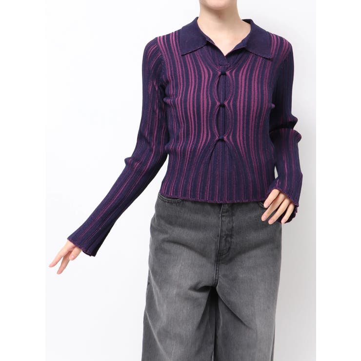 パープル | フロントピンチニット | MURUA