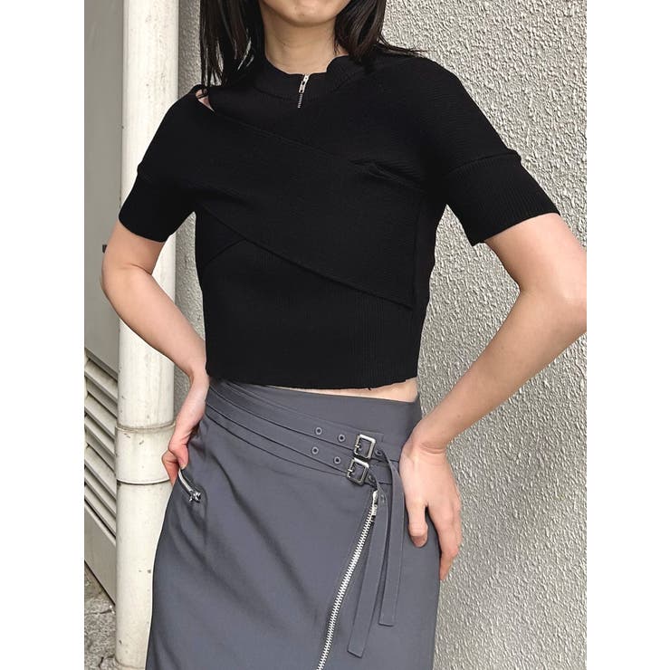 ZIPカシュクールハーフニット | MURUA | 詳細画像14 