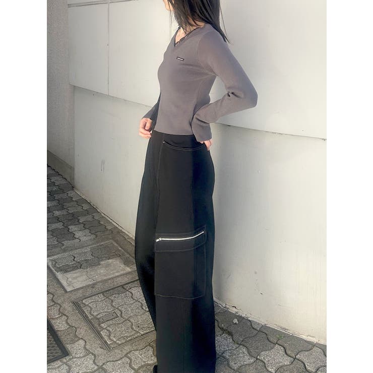 レースレイヤードVネックニット | MURUA | 詳細画像11 