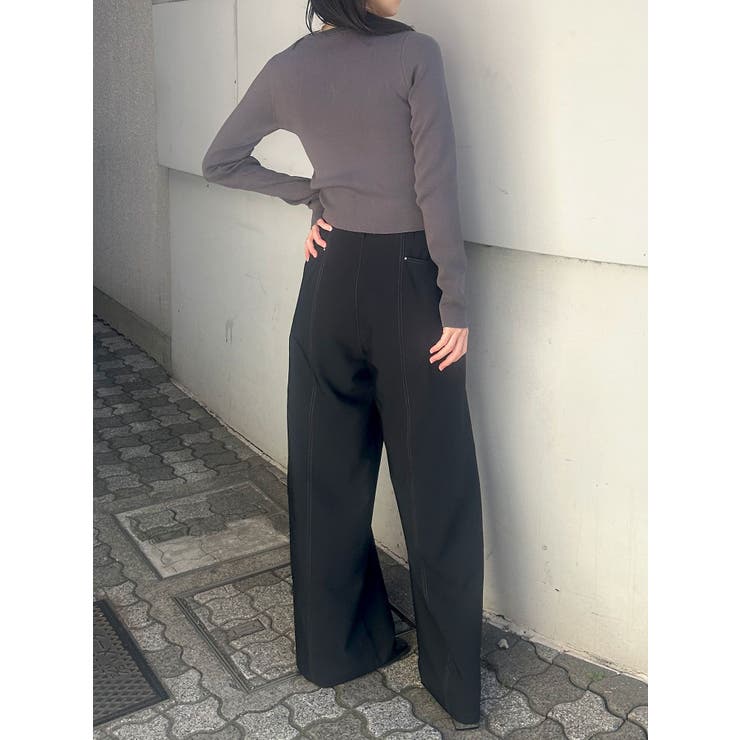 レースレイヤードVネックニット | MURUA | 詳細画像12 