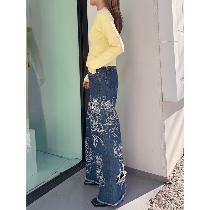 レースレイヤードVネックニット | MURUA | 詳細画像16 