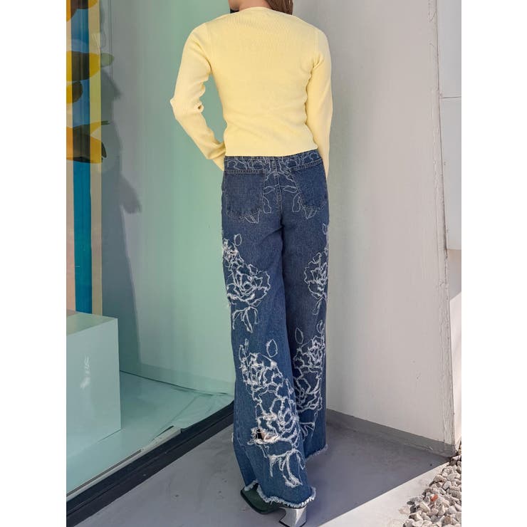 レースレイヤードVネックニット | MURUA | 詳細画像17 