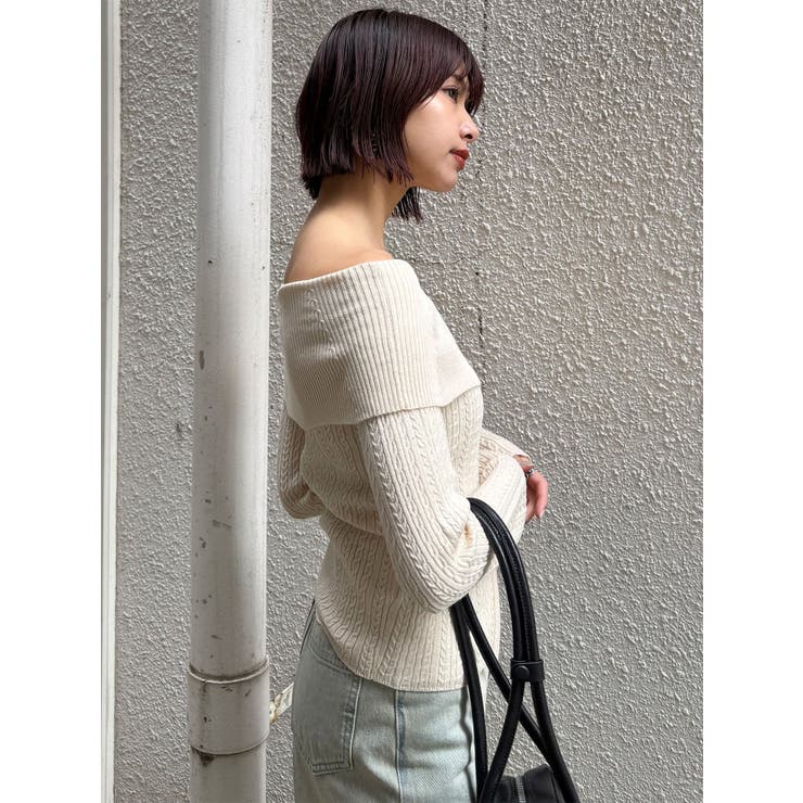 オフショルダーケーブルニット | MURUA | 詳細画像11 