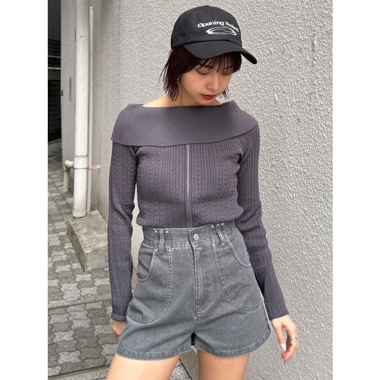 オフショルダーケーブルニット | MURUA | 詳細画像15 