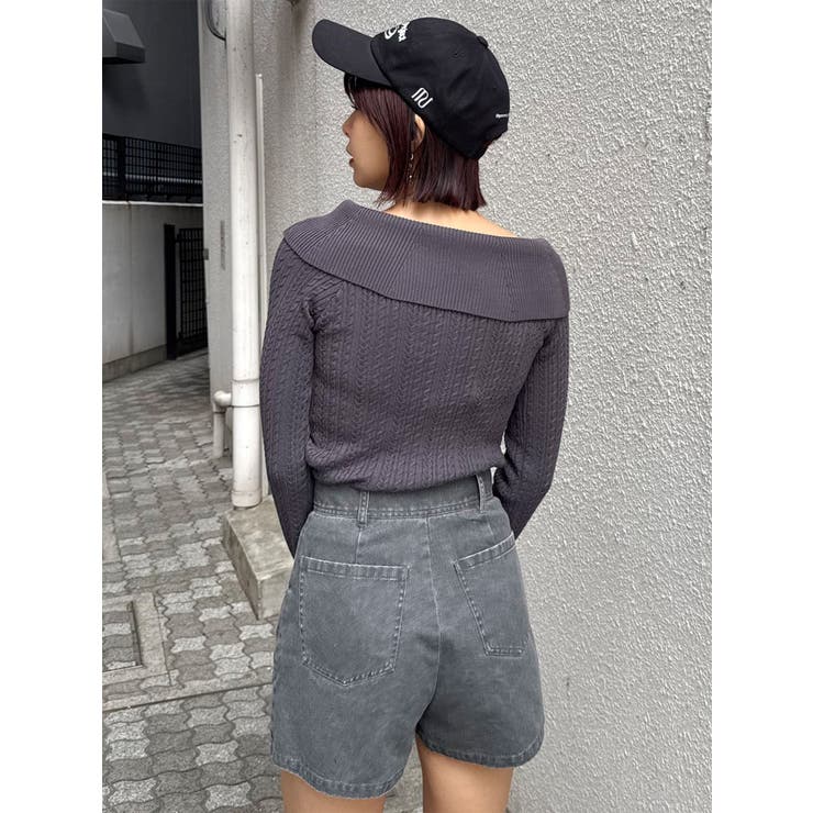 オフショルダーケーブルニット | MURUA | 詳細画像17 