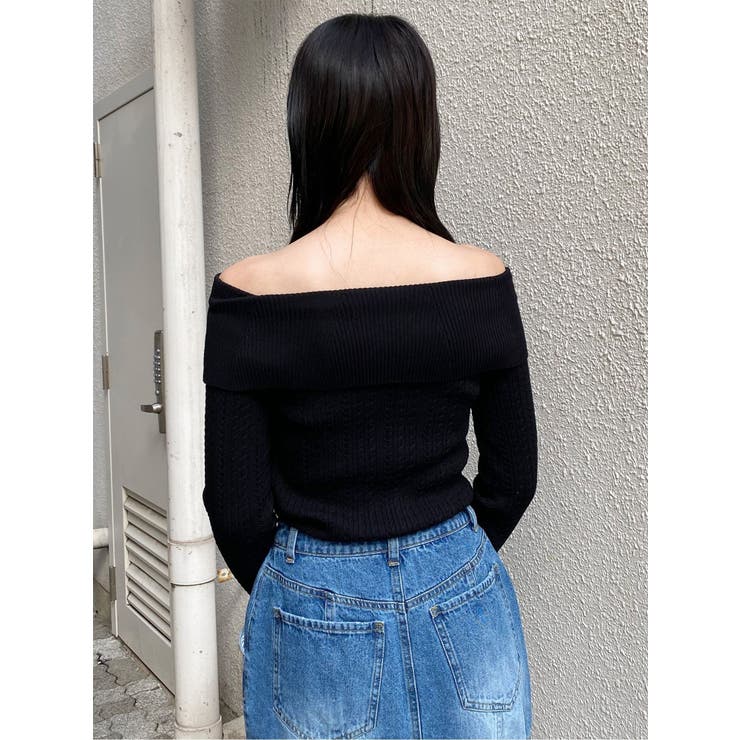 オフショルダーケーブルニット | MURUA | 詳細画像21 