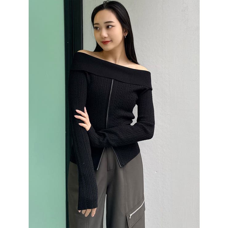 オフショルダーケーブルニット | MURUA | 詳細画像5 