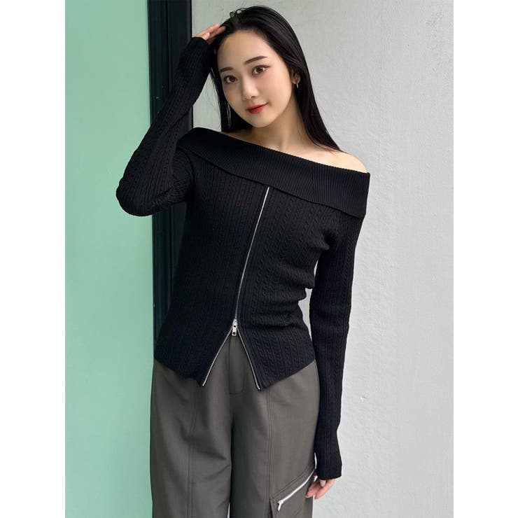 オフショルダーケーブルニット | MURUA | 詳細画像6 