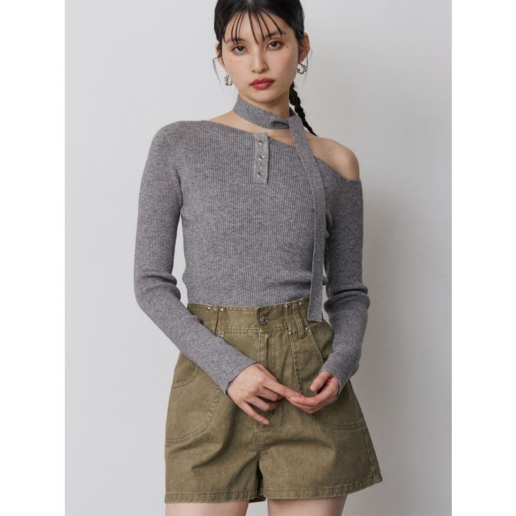 グレー | ワンショルタイニット | MURUA