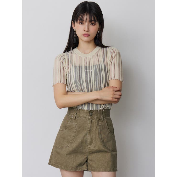 シアーストライプニット | MURUA | 詳細画像22 