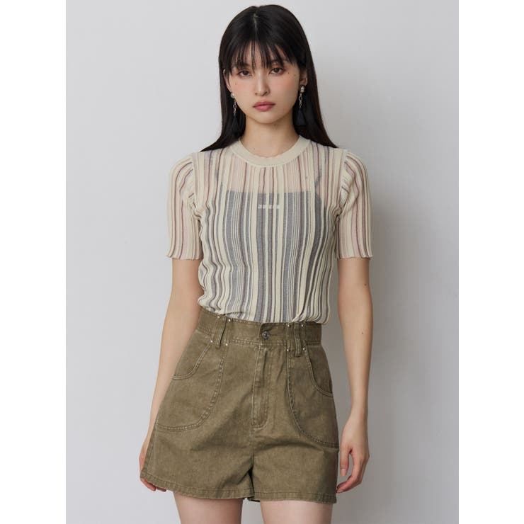 シアーストライプニット | MURUA | 詳細画像23 