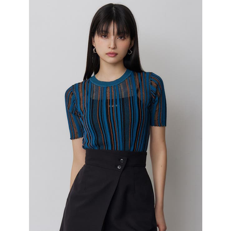 シアーストライプニット | MURUA | 詳細画像3 