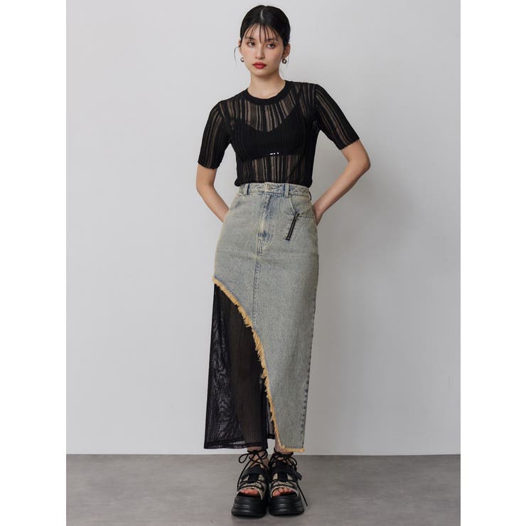 シアーストライプニット | MURUA | 詳細画像9 