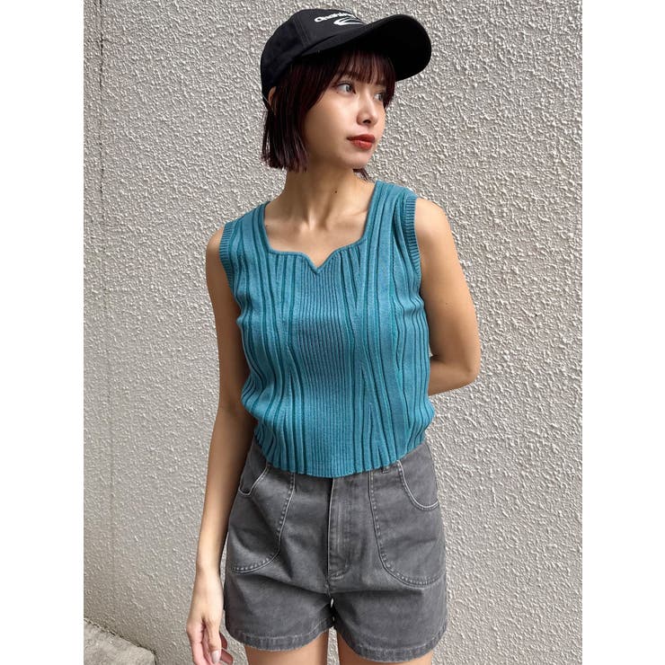 スクエアキーネックリブニットタンク | MURUA | 詳細画像14 