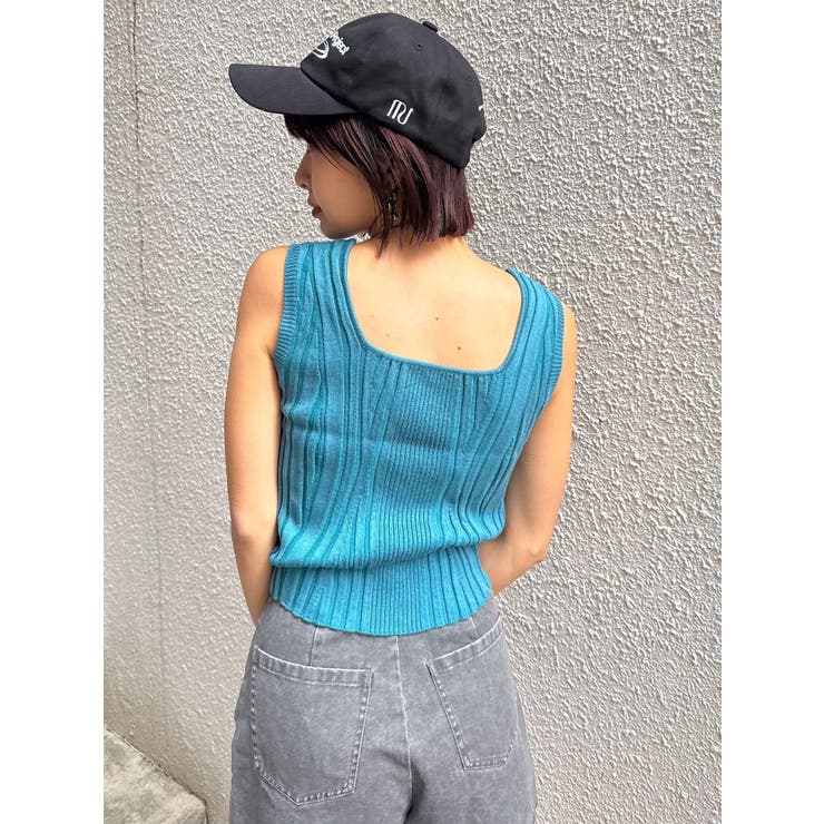 スクエアキーネックリブニットタンク | MURUA | 詳細画像15 