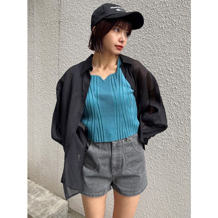 スクエアキーネックリブニットタンク | MURUA | 詳細画像16 