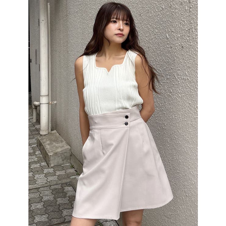 スクエアキーネックリブニットタンク | MURUA | 詳細画像2 