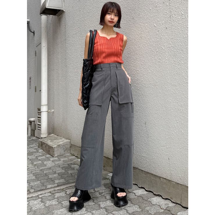 スクエアキーネックリブニットタンク | MURUA | 詳細画像20 