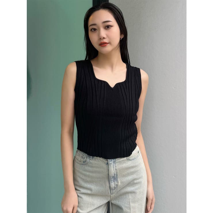 スクエアキーネックリブニットタンク | MURUA | 詳細画像5 