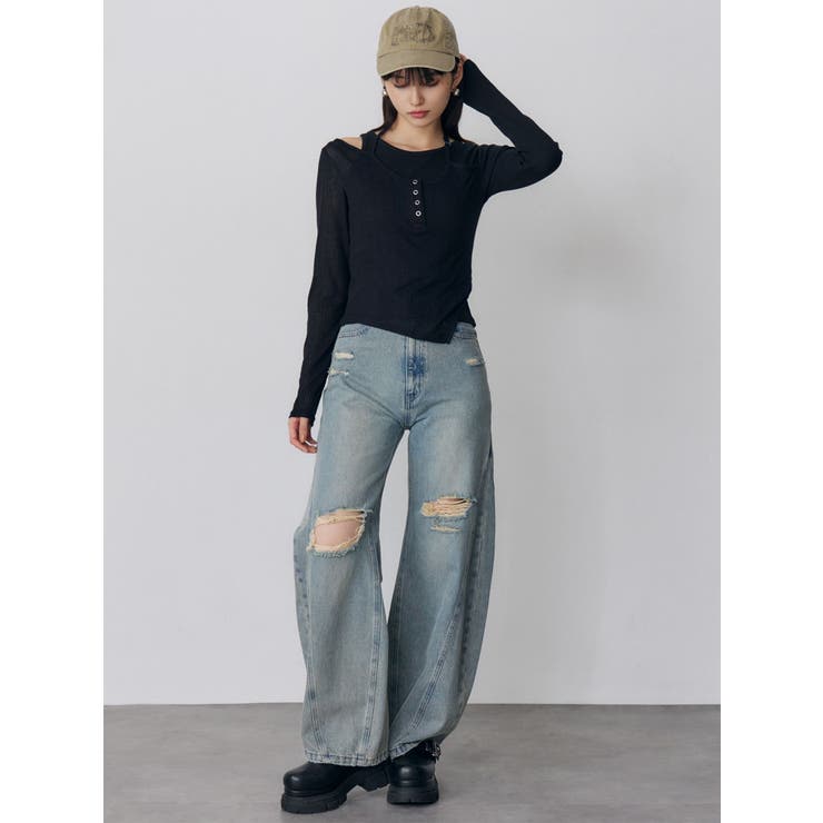 オーバーラップトップス | MURUA | 詳細画像11 