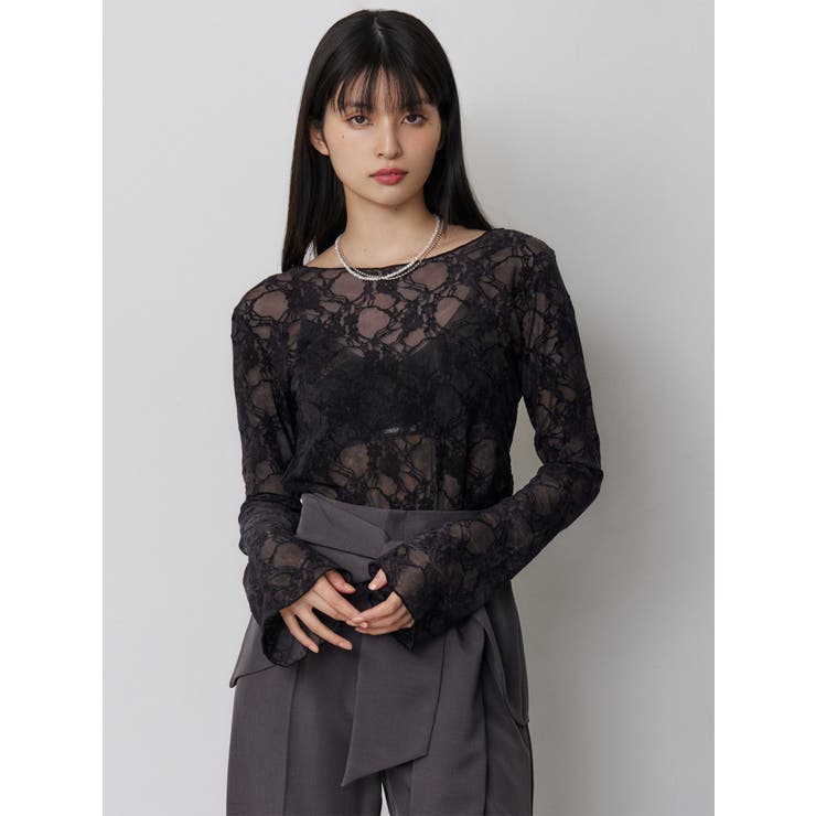 フロッキーフラワーシアートップス | MURUA | 詳細画像15 