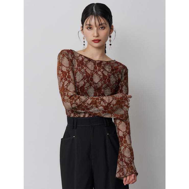 フロッキーフラワーシアートップス | MURUA | 詳細画像24 