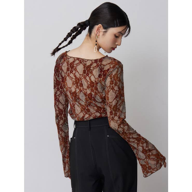 フロッキーフラワーシアートップス | MURUA | 詳細画像26 