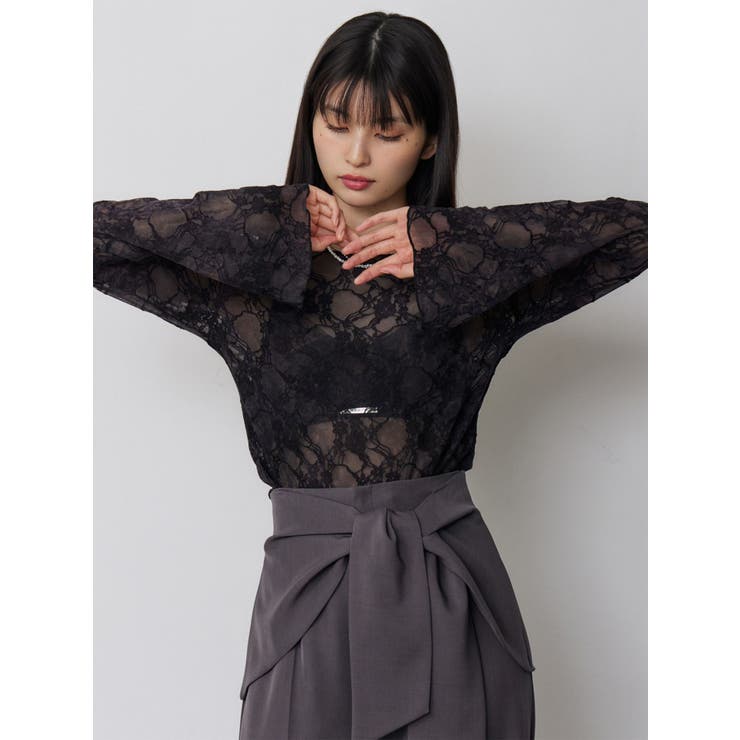 フロッキーフラワーシアートップス | MURUA | 詳細画像3 