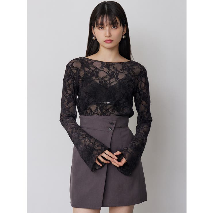 フロッキーフラワーシアートップス | MURUA | 詳細画像31 