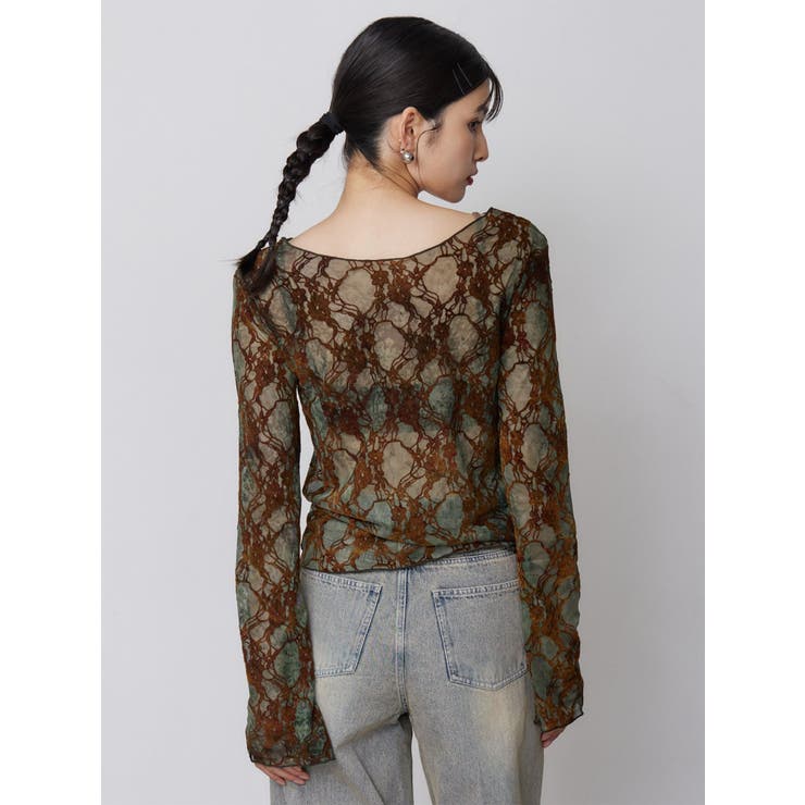 フロッキーフラワーシアートップス | MURUA | 詳細画像8 