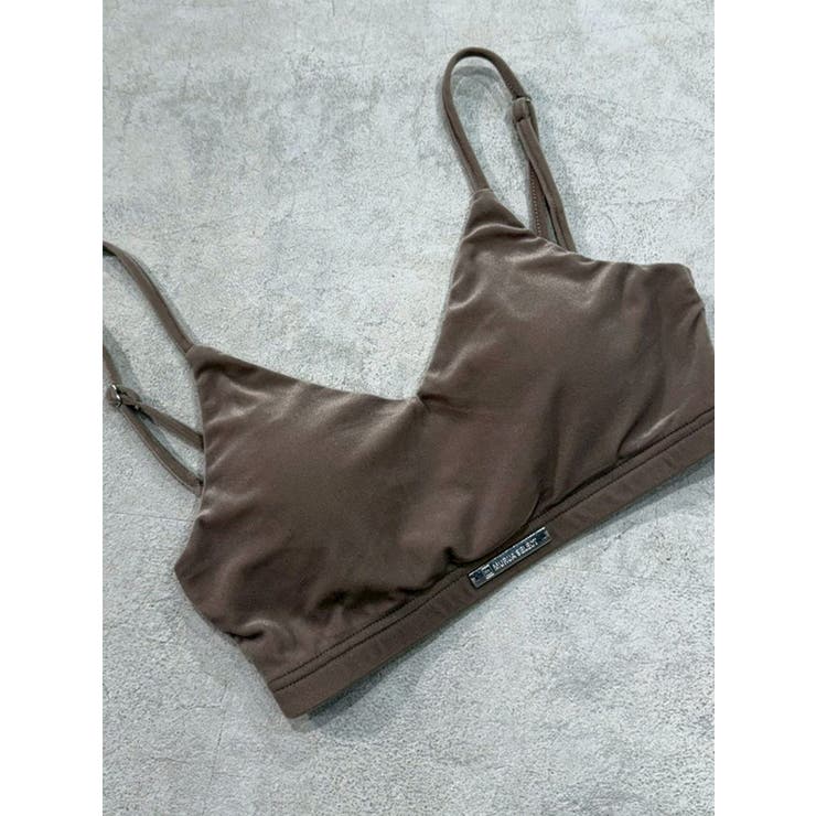 モカ | ロゴプレートベロアキャミ | MURUA