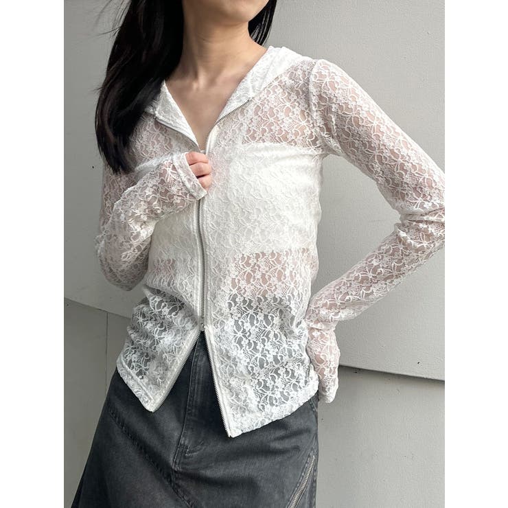 スウィッチングスリーブレースフーディ | MURUA | 詳細画像10 