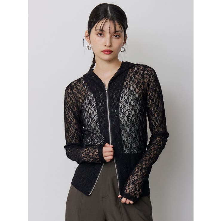 スウィッチングスリーブレースフーディ | MURUA | 詳細画像3 