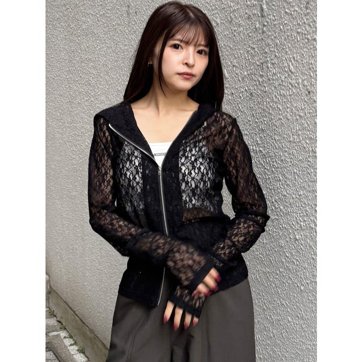 スウィッチングスリーブレースフーディ | MURUA | 詳細画像4 