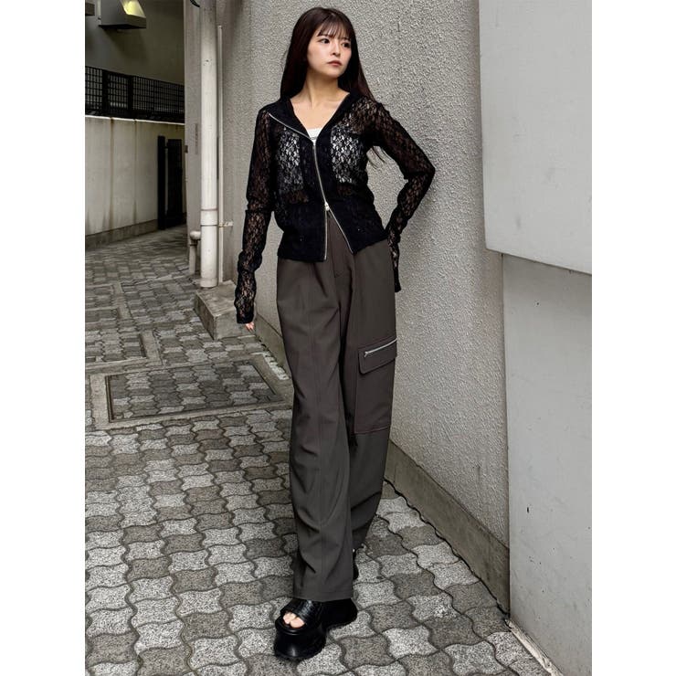 スウィッチングスリーブレースフーディ | MURUA | 詳細画像8 