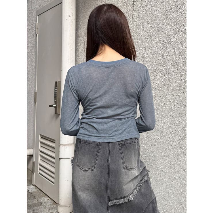 ウェーブバイカラーカーデトップス | MURUA | 詳細画像17 