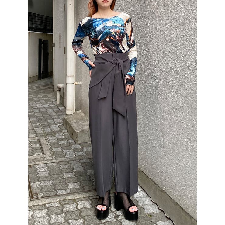 ニュアンスプリントベロアトップス | MURUA | 詳細画像14 