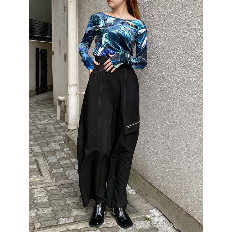 ニュアンスプリントベロアトップス | MURUA | 詳細画像6 