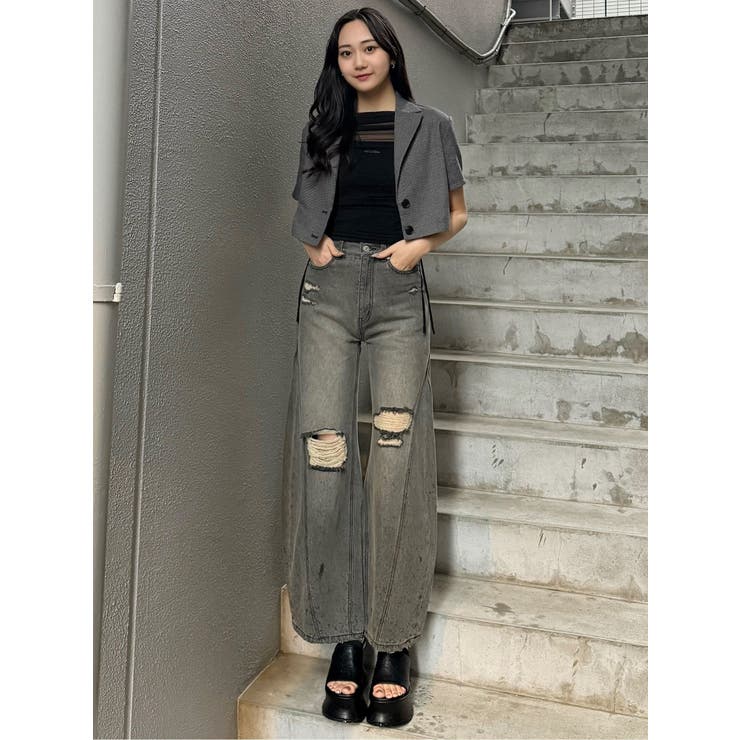 メッシュショートシャツジャケット【セットアップ着用可】 | MURUA | 詳細画像31 