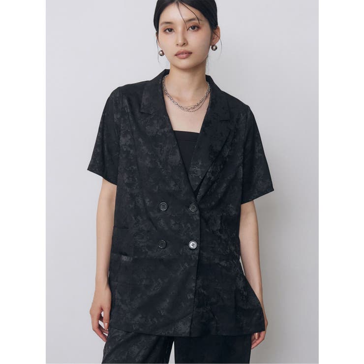 ジャガードフラワージャケット【セットアップ着用可】[品番