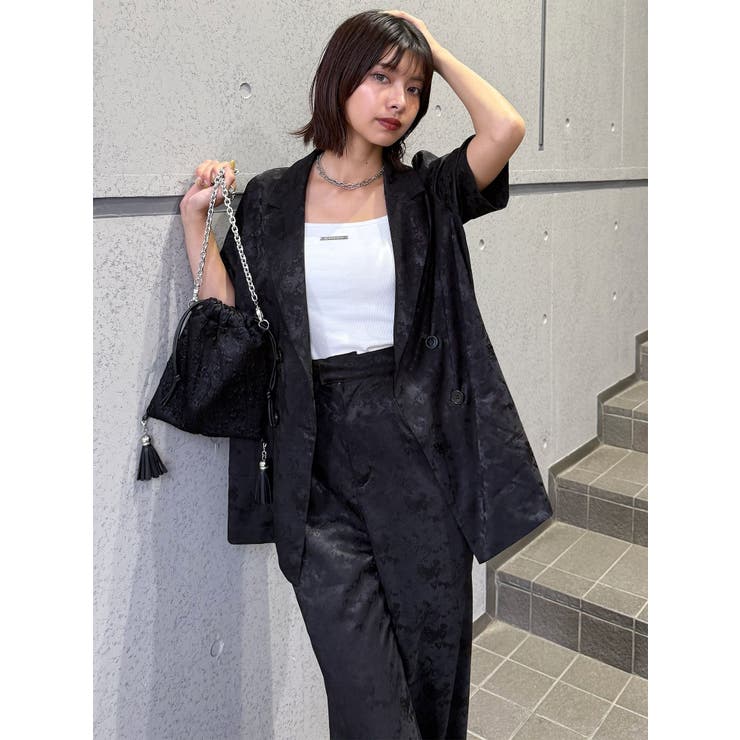 ジャガードフラワージャケット【セットアップ着用可】[品番