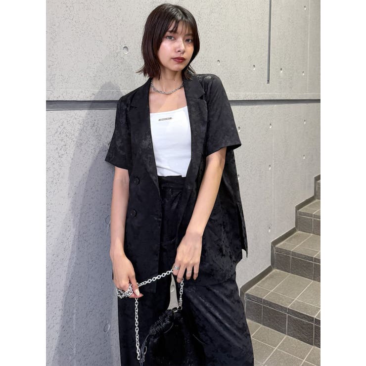 ジャガードフラワージャケット【セットアップ着用可】[品番