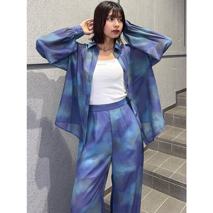 ニュアンスシアーシャツ【セットアップ着用可】 | MURUA | 詳細画像26 